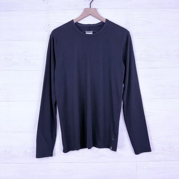 Rag & Bone Mens Long Sleeve Base Tee Size M Black Casual Organic Cotton Crewneck - Picture 14 of 14